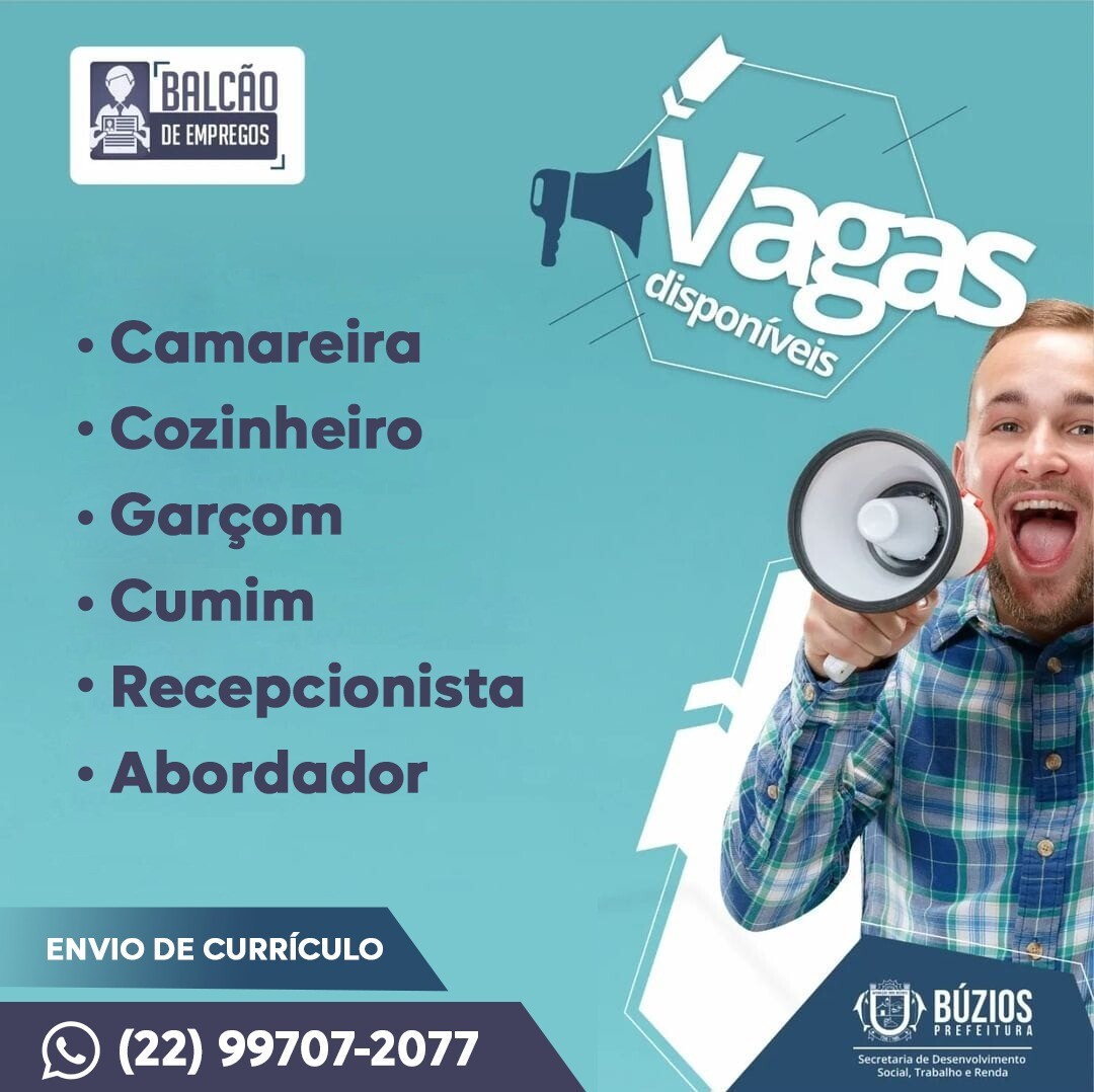 Balcão de Empregos está com vagas disponíveis