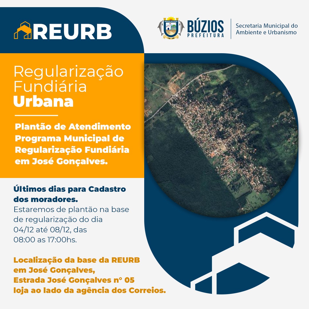 Cadastro das famílias do Programa Municipal de Regularização Fundiária de José Gonçalves termina nesta sexta-feira